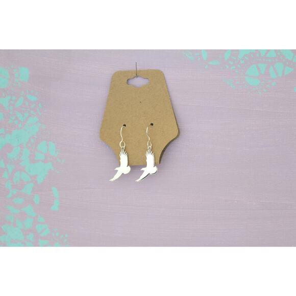 Sterling Silver Flying Eagle Earrings, Flying Eagle Earrings
